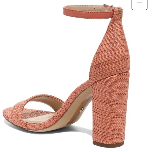 BN Sam Edelman Yaro Perla Block Textured Heel Sandal Various - Picture 4 of 15